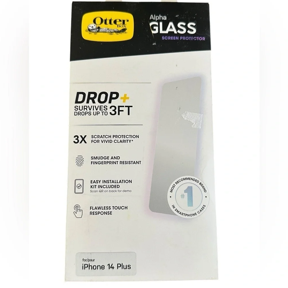 OtterBox Alpha Glass Screen Protector 3x scratch protection IPhone NIB